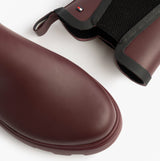 Tommy Hilfiger FLAG ANKLE RAINBOOT Womens Boots Rosewood Brown