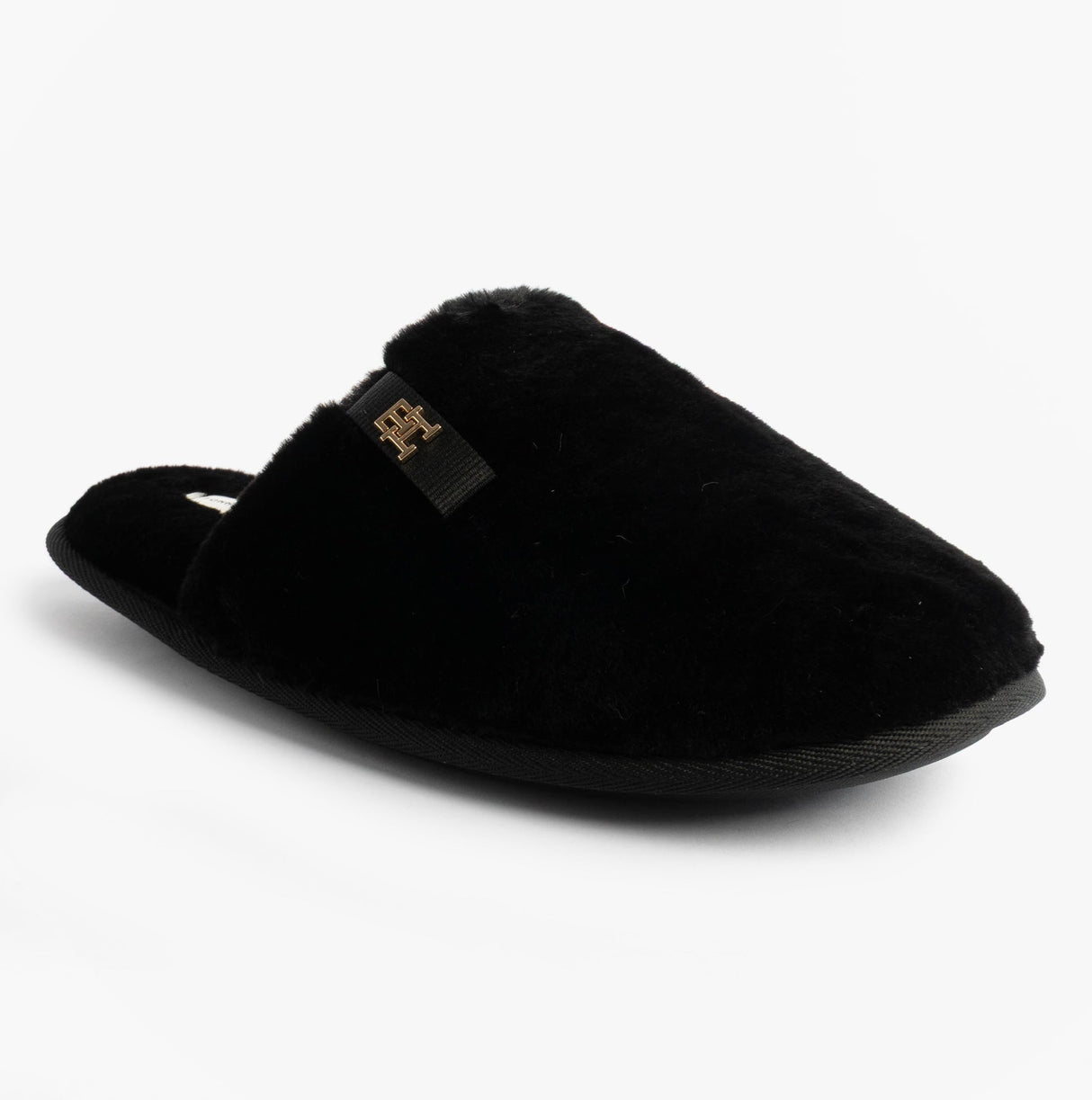 Tommy Hilfiger TH FAUX FUR HOUSE SH Womens Slippers Black