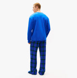 Tommy Hilfiger FLANNEL Pyjama Set With SLIPPERS Mens Blue Tartan