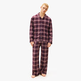 Tommy Hilfiger RELAXED FLANNEL PJ Mens Set Tartan Reiker Burgundy