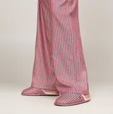 Tommy Hilfiger ORIGINAL Womens Flannel Pan Ivory/Pinstripe Rouge