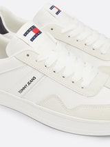Tommy Hilfiger RETRO Suede Trainers Mens Ecru