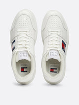 Tommy Hilfiger THE BROOKLYN LEATHER Trainers Mens Ecru