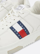 Tommy Hilfiger THE BROOKLYN LEATHER Trainers Mens Ecru