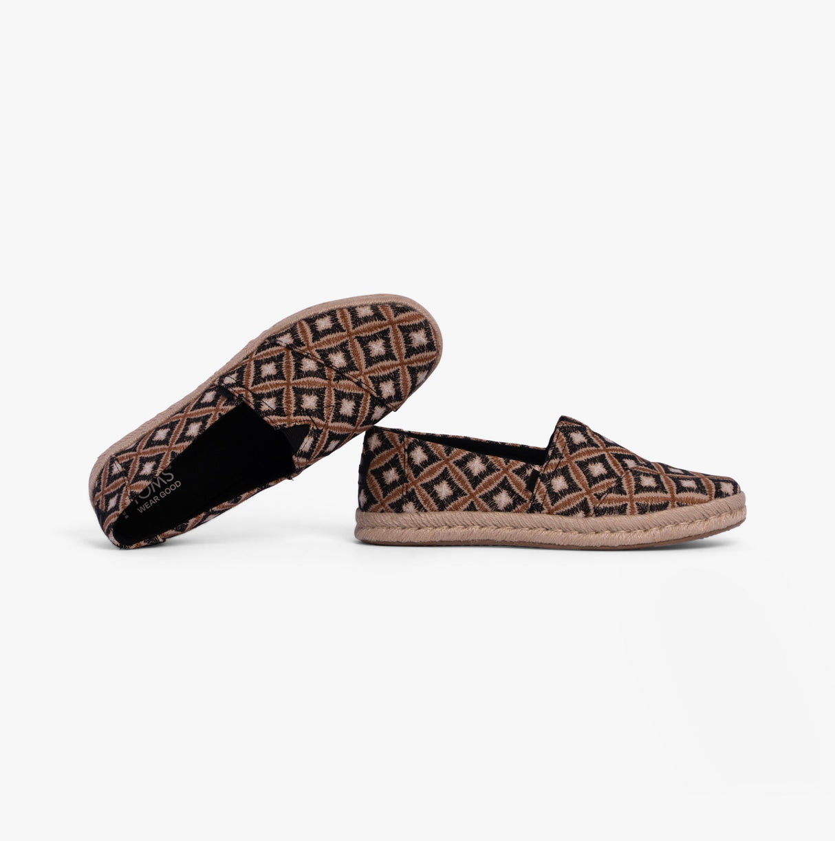 TOMS ALPARGATA ROPE 2.0 Womens Espadrilles Geo Black