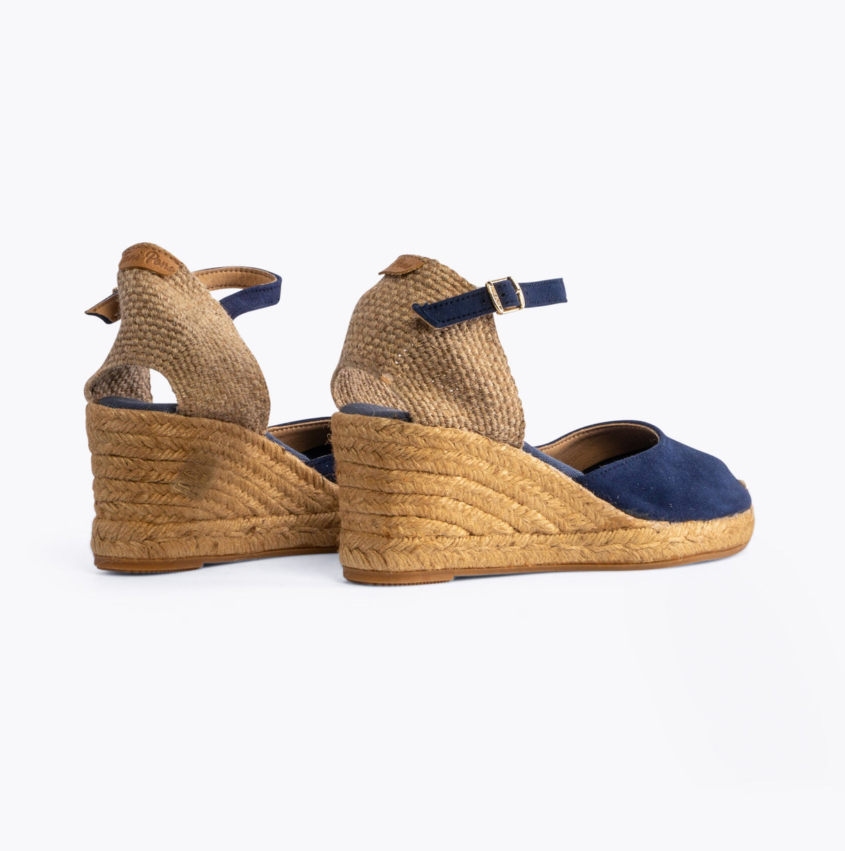 Toni Pons LLORET Womens Suede Wedge Espadrilles Navy