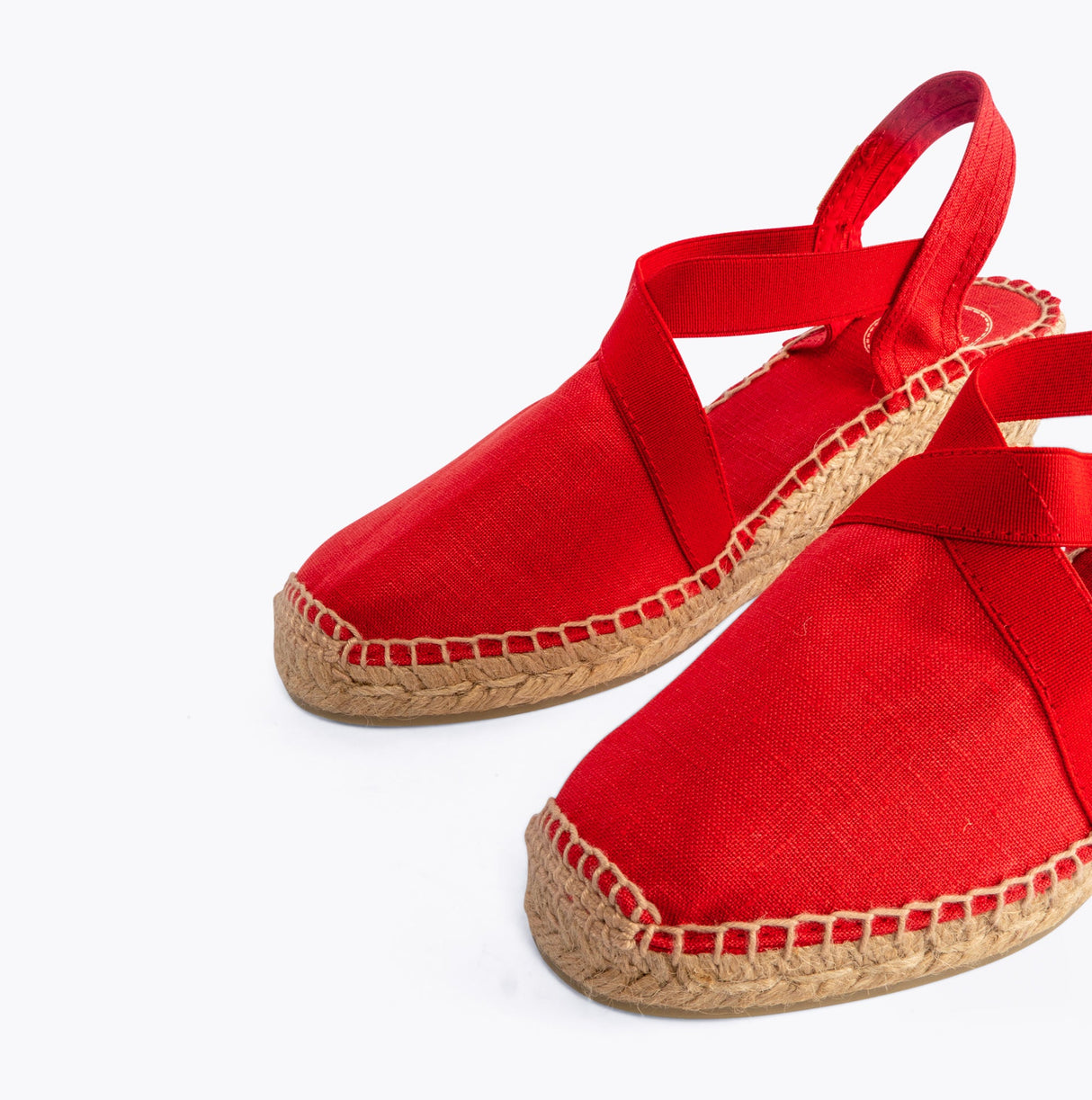 Toni Pons TER Womens Vegan Wedge Espadrilles Red