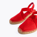 Toni Pons TER Womens Vegan Wedge Espadrilles Red