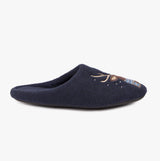 Totes Isotoner NOVELTY STAG Mens Mule Slippers Blue