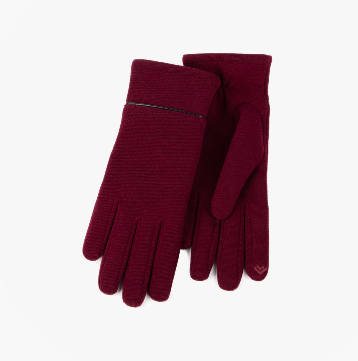 Totes Isotoner THERMAL SMARTOUCH PIPING Womens Gloves Burgundy