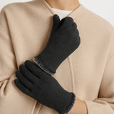 Totes Isotoner THERMAL SMARTOUCH CUFFED Womens Gloves Black