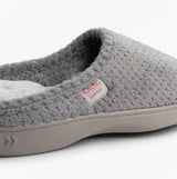 Totes Isotoner POPCORN TERRY Womens Mule Slippers Grey