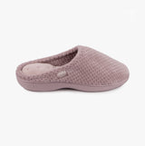 Totes Isotoner POPCORN TERRY Womens Mule Slippers Dusky Pink
