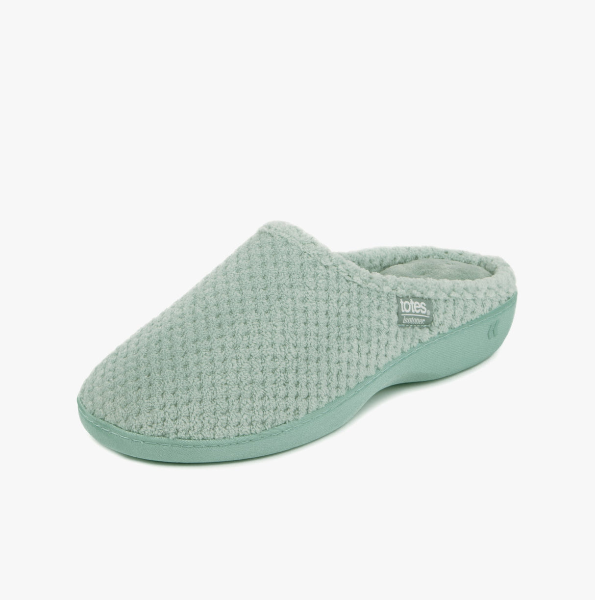 Totes Isotoner POPCORN TERRY Womens Mule Slippers Mint