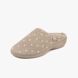 Totes Isotoner POPCORN TERRY Womens Mule Slippers Natural Spot