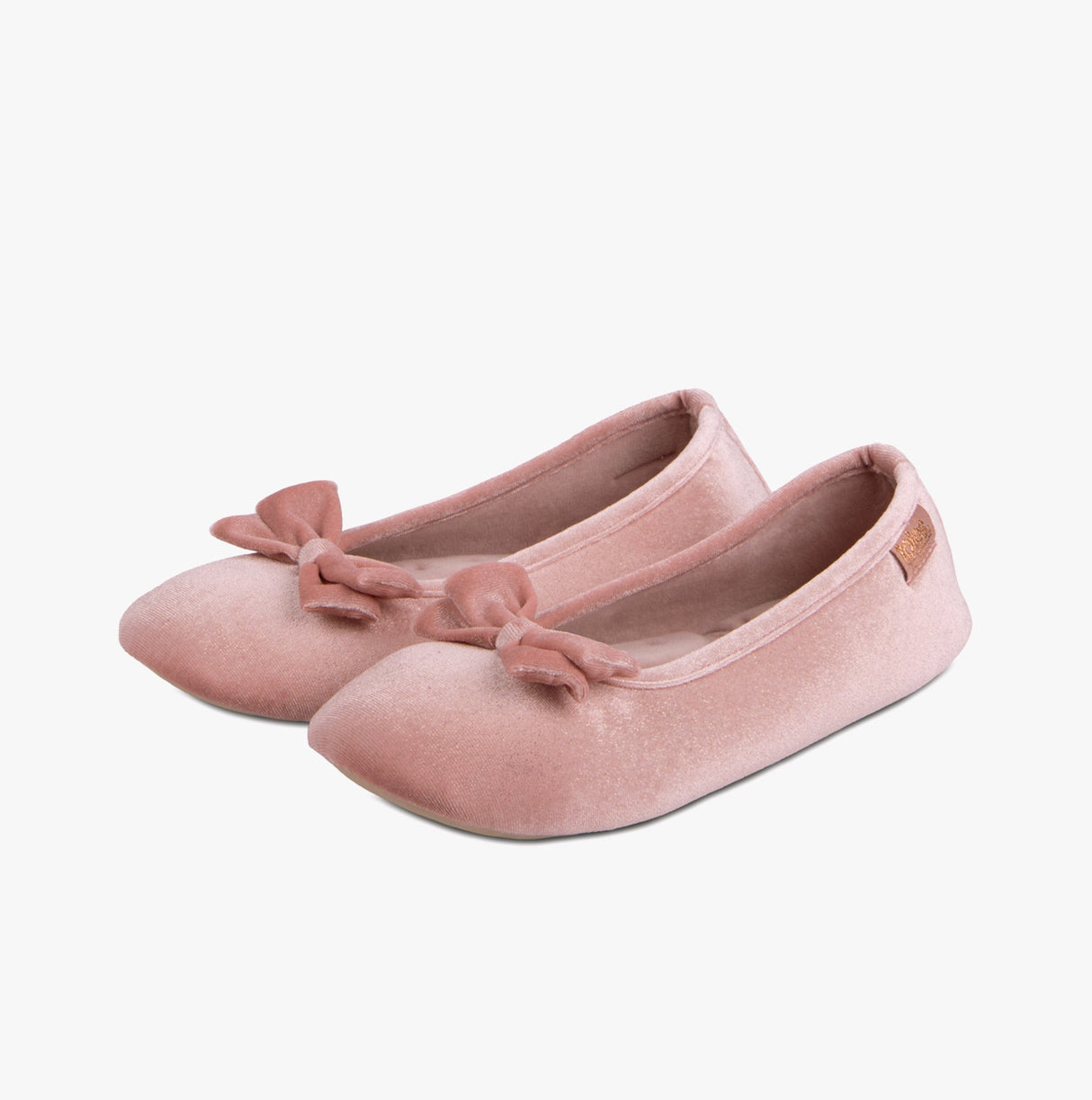 Totes Isotoner SPARKLE VELOUR BALLET Womens Ballet Slippers Pink