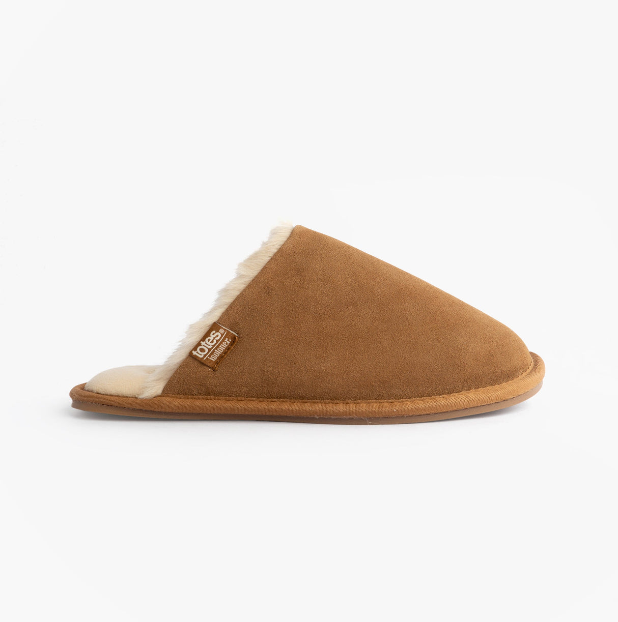 Totes Isotoner REAL SUEDE MULE Womens Slippers Tan