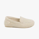 Totes Isotoner TEXTURED Womens Moccasin Slippers Beige
