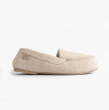 Totes Isotoner TEXTURED Womens Moccasin Slippers Light Brown