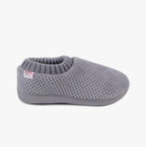 Totes Isotoner POPCORN FULL BACK BOOTIE Womens Slippers Grey
