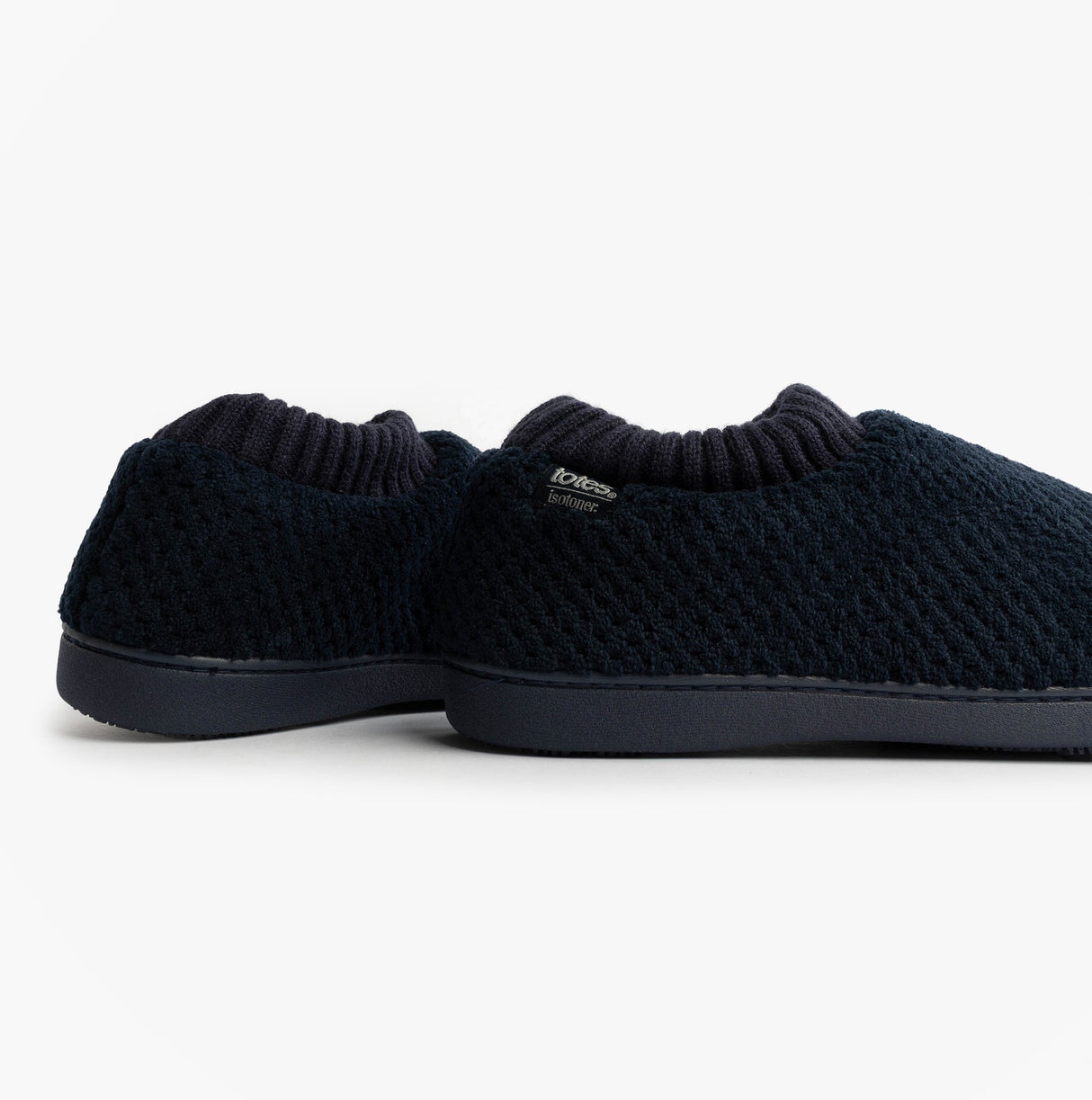 Totes Isotoner POPCORN FULL BACK BOOTIE Womens Slippers Navy