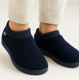 Totes Isotoner POPCORN FULL BACK BOOTIE Womens Slippers Navy