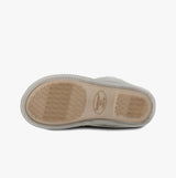 Totes Isotoner KNIT BOOT WITH FUR CUFF Womens Bootie Slippers Grey