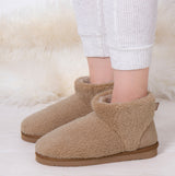 Totes Isotoner CURLY FUR BOOT Womens Bootie Slippers Natural