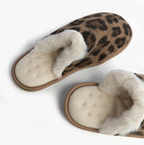 Totes Isotoner ANIMAL FUR Womens Mule Slippers Animal Print