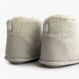 Totes Isotoner SPARKLE KNIT Womens Boot Slippers Light Grey