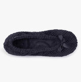 Totes Isotoner POPCORN BALLET Womens Ballerina Slippers Black