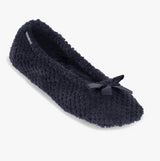 Totes Isotoner POPCORN BALLET Womens Ballerina Slippers Black