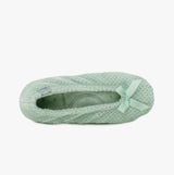Totes Isotoner POPCORN BALLET Womens Ballerina Slippers Mint