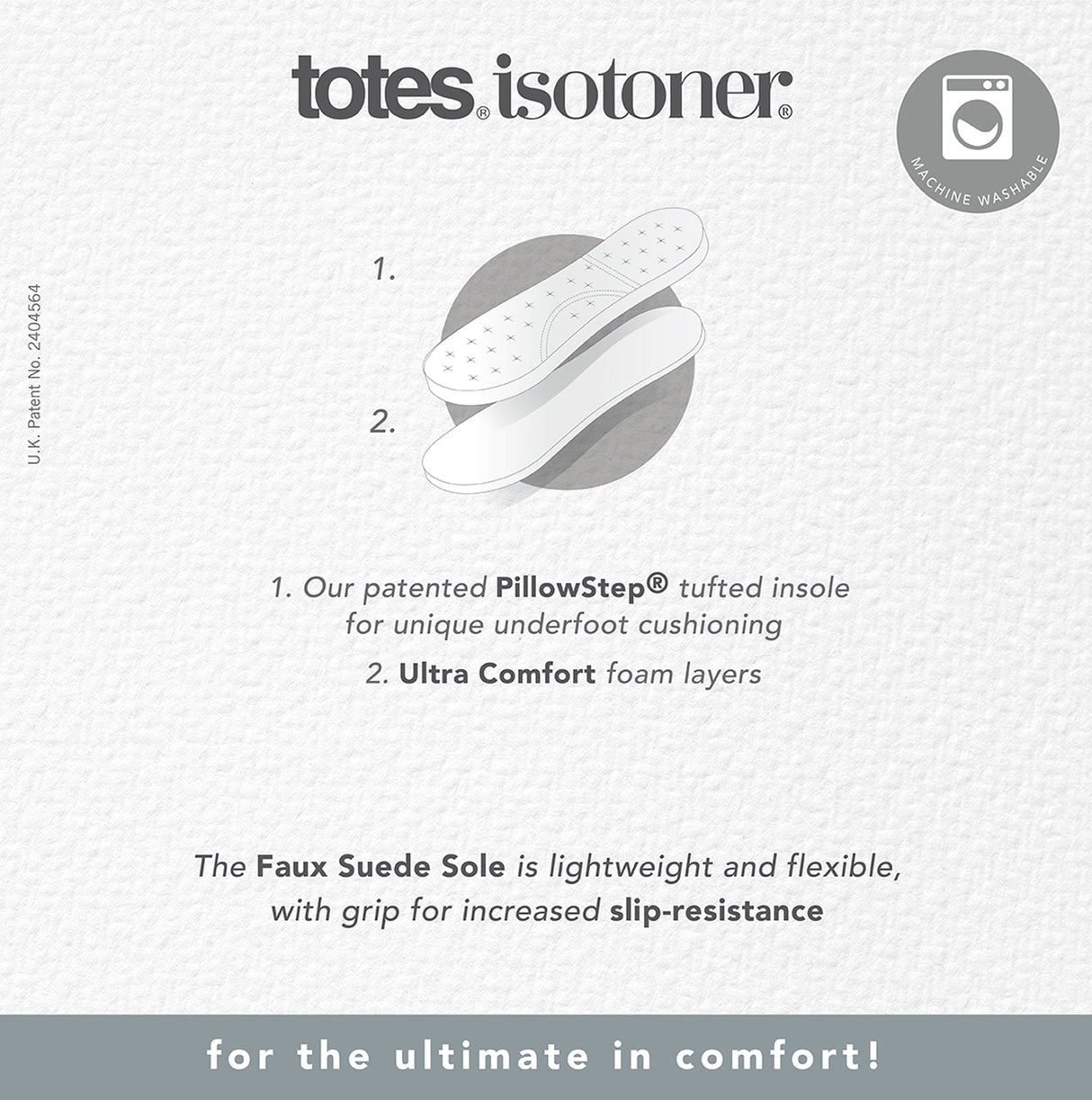 Totes Isotoner POPCORN BALLET Womens Ballerina Slippers Natural Check