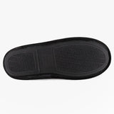 Totes Isotoner REAL SUEDE MULE Mens Memory Foam Slippers Black
