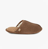 Totes Isotoner REAL SUEDE MULE Mens Memory Foam Slippers Tan