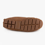 Totes Isotoner REAL SUEDE MOCC Mens Moccasin Slippers Tan