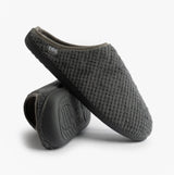 Totes Isotoner SWEPT BACK POPCORN MULE Mens Mule Slippers Grey