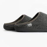 Totes Isotoner SWEPT BACK POPCORN MULE Mens Mule Slippers Grey