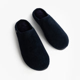 Totes Isotoner SWEPT BACK POPCORN MULE Mens Mule Slippers Navy