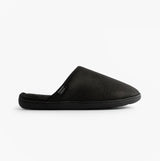 Totes Isotoner SQUARE PATTERNED SMART MULE Mens Mule Slippers Black