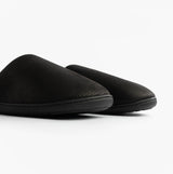 Totes Isotoner SQUARE PATTERNED SMART MULE Mens Mule Slippers Black