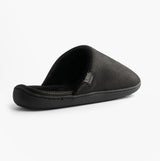 Totes Isotoner SQUARE PATTERNED SMART MULE Mens Mule Slippers Black