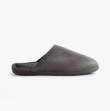 Totes Isotoner SQUARE PATTERNED SMART MULE Mens Mule Slippers Grey