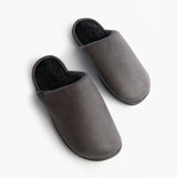Totes Isotoner SQUARE PATTERNED SMART MULE Mens Mule Slippers Grey