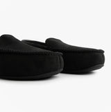 Totes Isotoner SQUARE PATTERNED SMART MOCCASIN Mens Moccasin Slippers Black