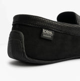 Totes Isotoner SQUARE PATTERNED SMART MOCCASIN Mens Moccasin Slippers Black
