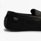 Totes Isotoner SQUARE PATTERNED SMART MOCCASIN Mens Moccasin Slippers Black