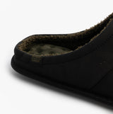 Totes Isotoner SPORT QUILTED MULE WITH COSY LINING Mens Mule Slippers Black