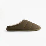 Totes Isotoner SPORT QUILTED MULE WITH COSY LINING Mens Mule Slippers Khaki